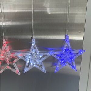 Light up Stars: 4th July & Memorial Day. Red white, Blue. Battery operated. 16”